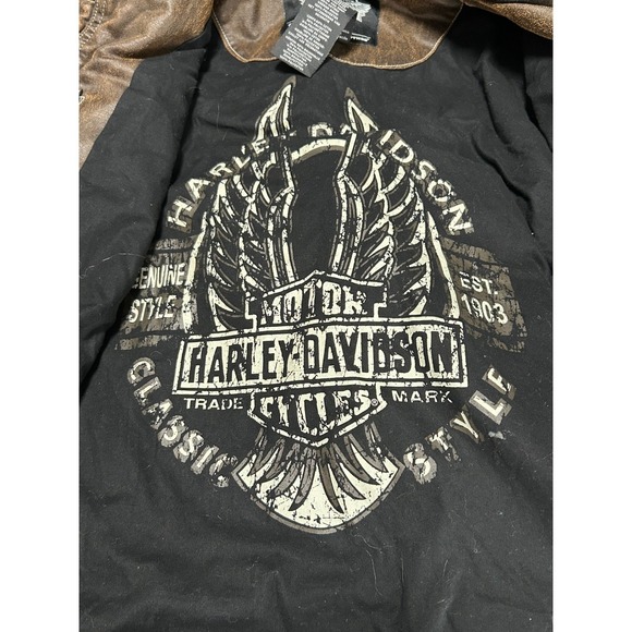 Harley Davidson Men's MEDIUM Distressed Genuine Motor Clothes Vault Jacket